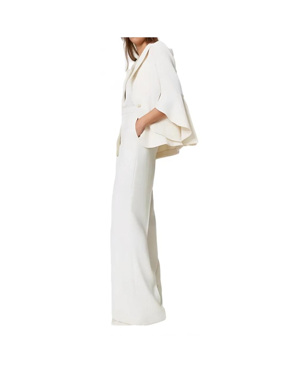 Twinset White Wide Trousers