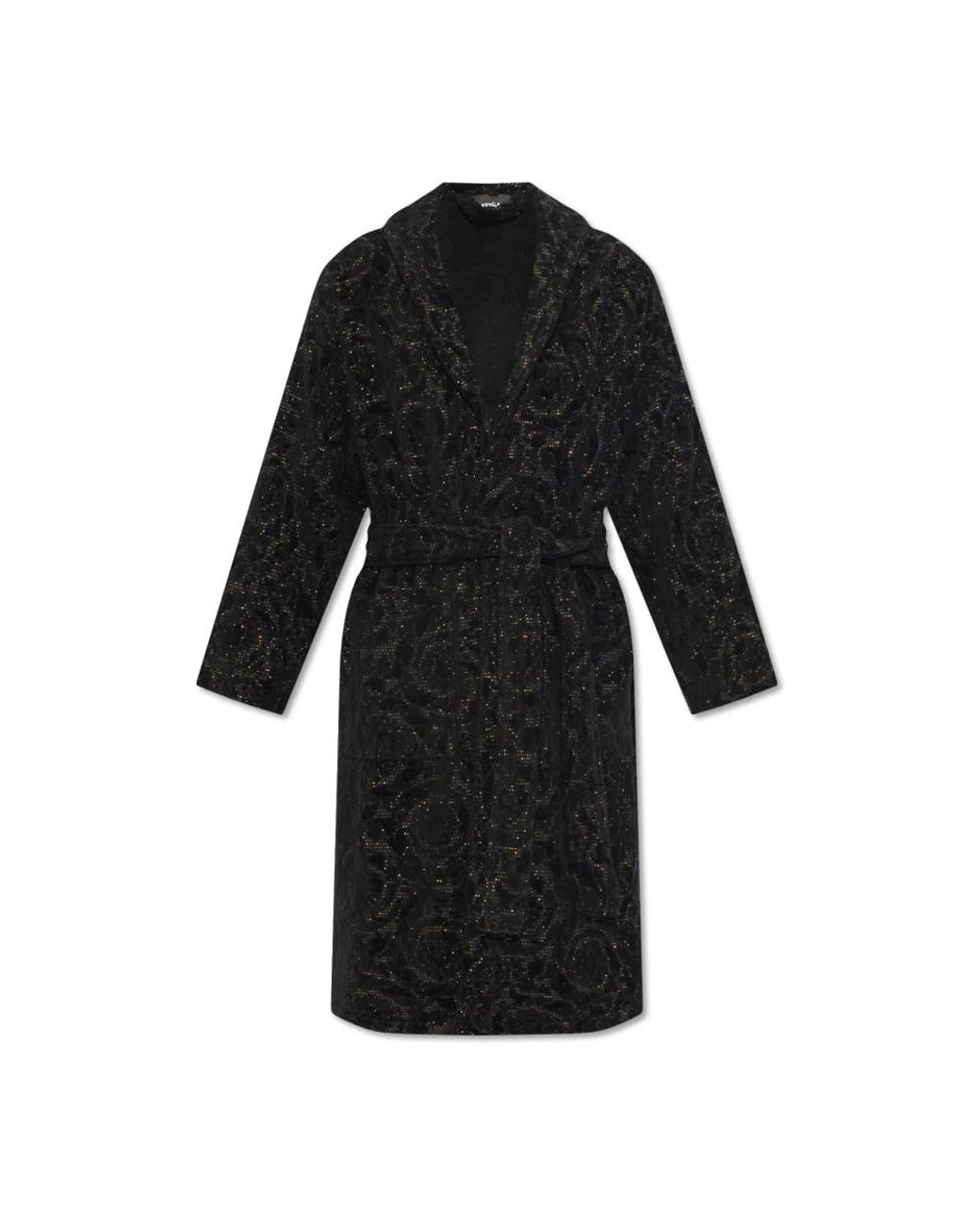 Versace Nachtkleding ,Zwart ,Katoen Badjas Met Barocco Patroon in het Black voor heren