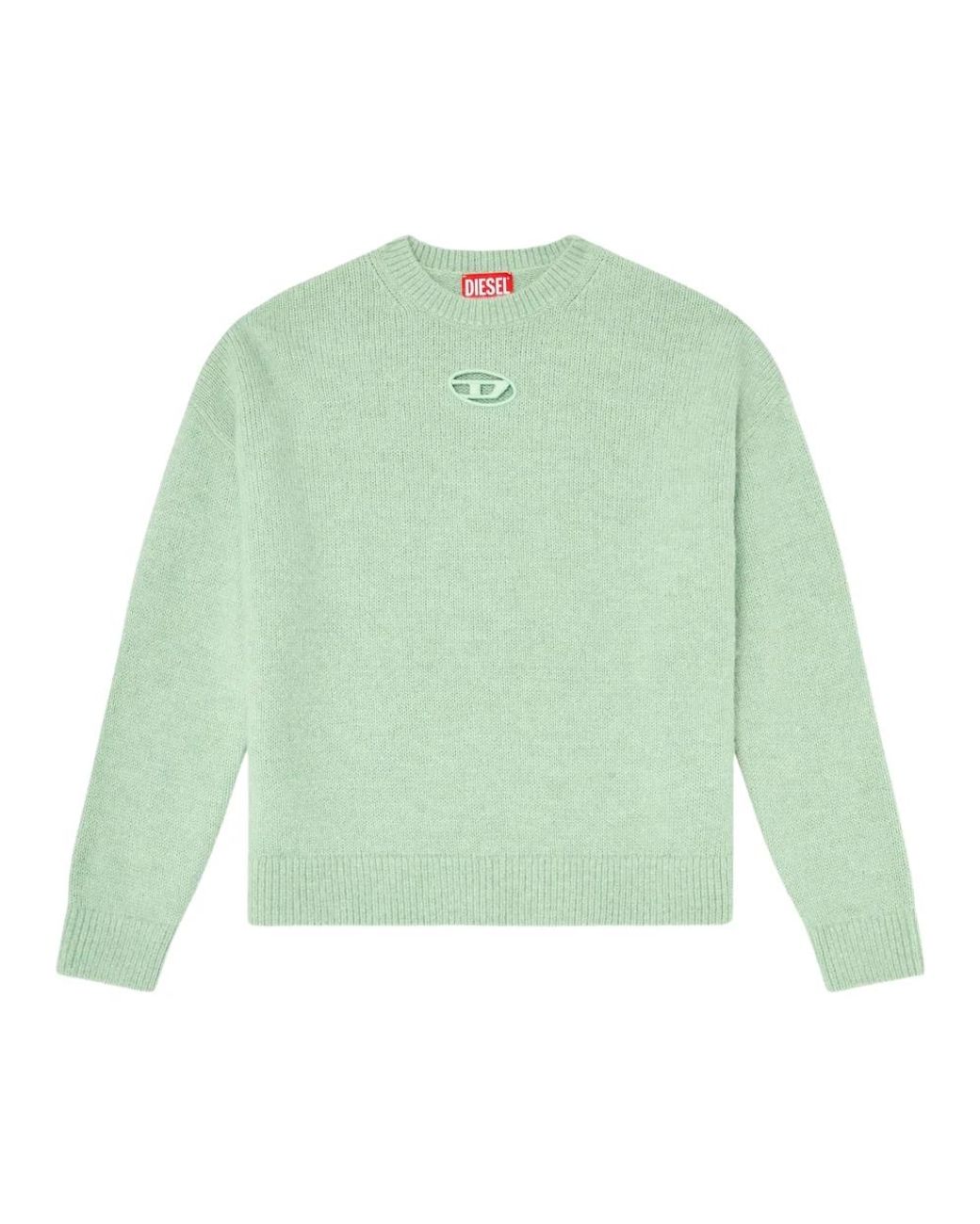 DIESEL Green Round-Neck Knitwear