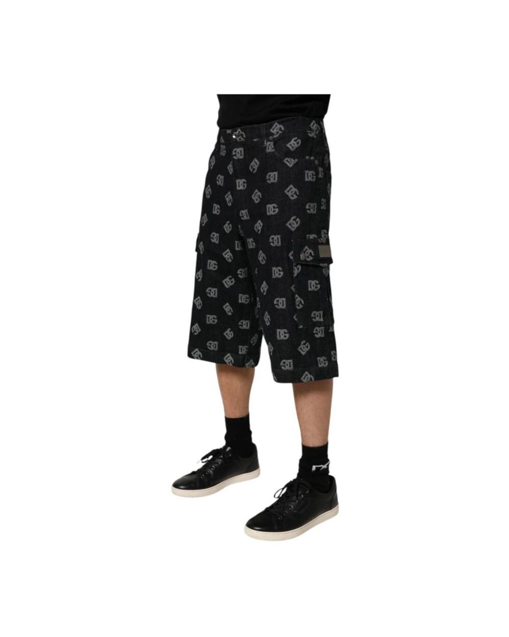 Dolce & Gabbana Black Denim Shorts for men