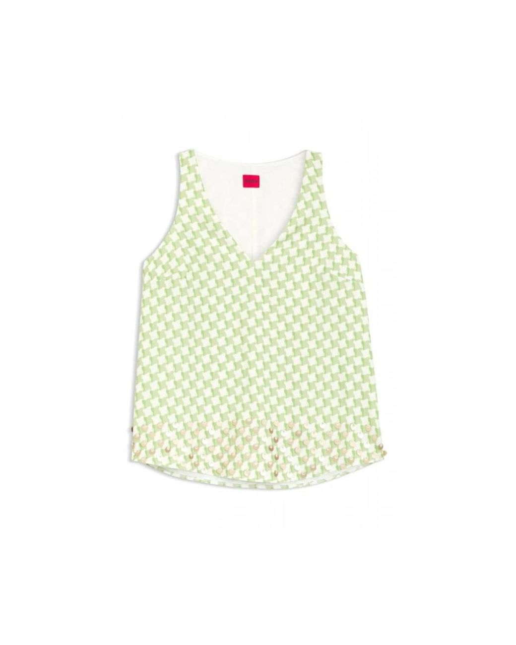 HUGO Yellow Sleeveless Tops