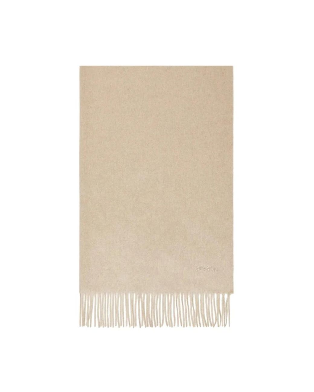 Max Mara Square Scarf Baci Stole in het Natural