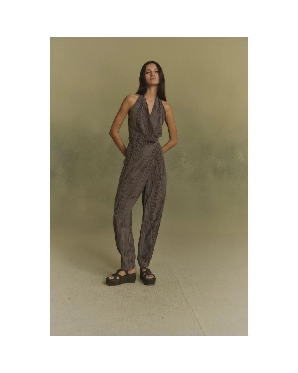 Cortana Brown Tapered Trousers