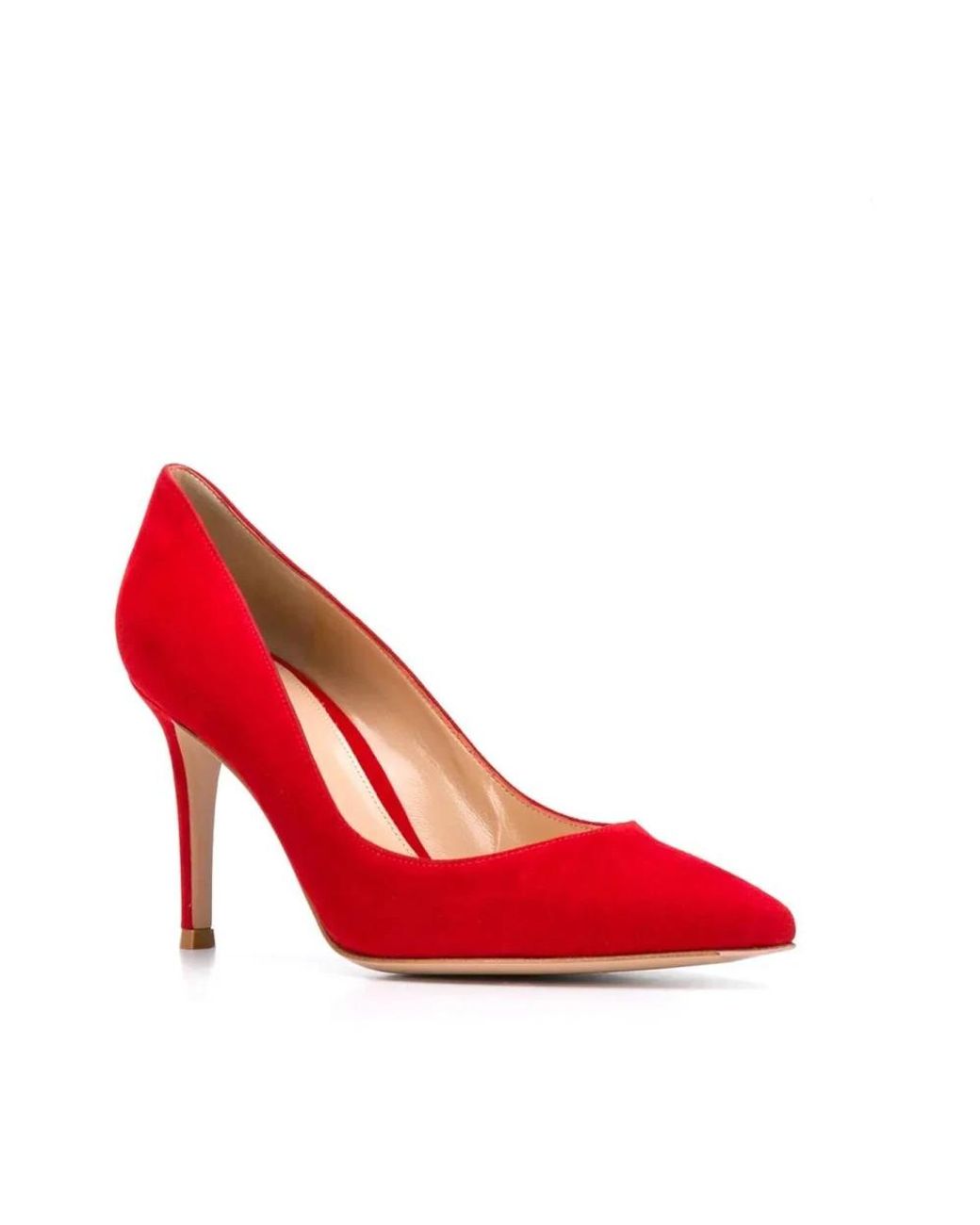 Gianvito Rossi Red 85 Suede Pump