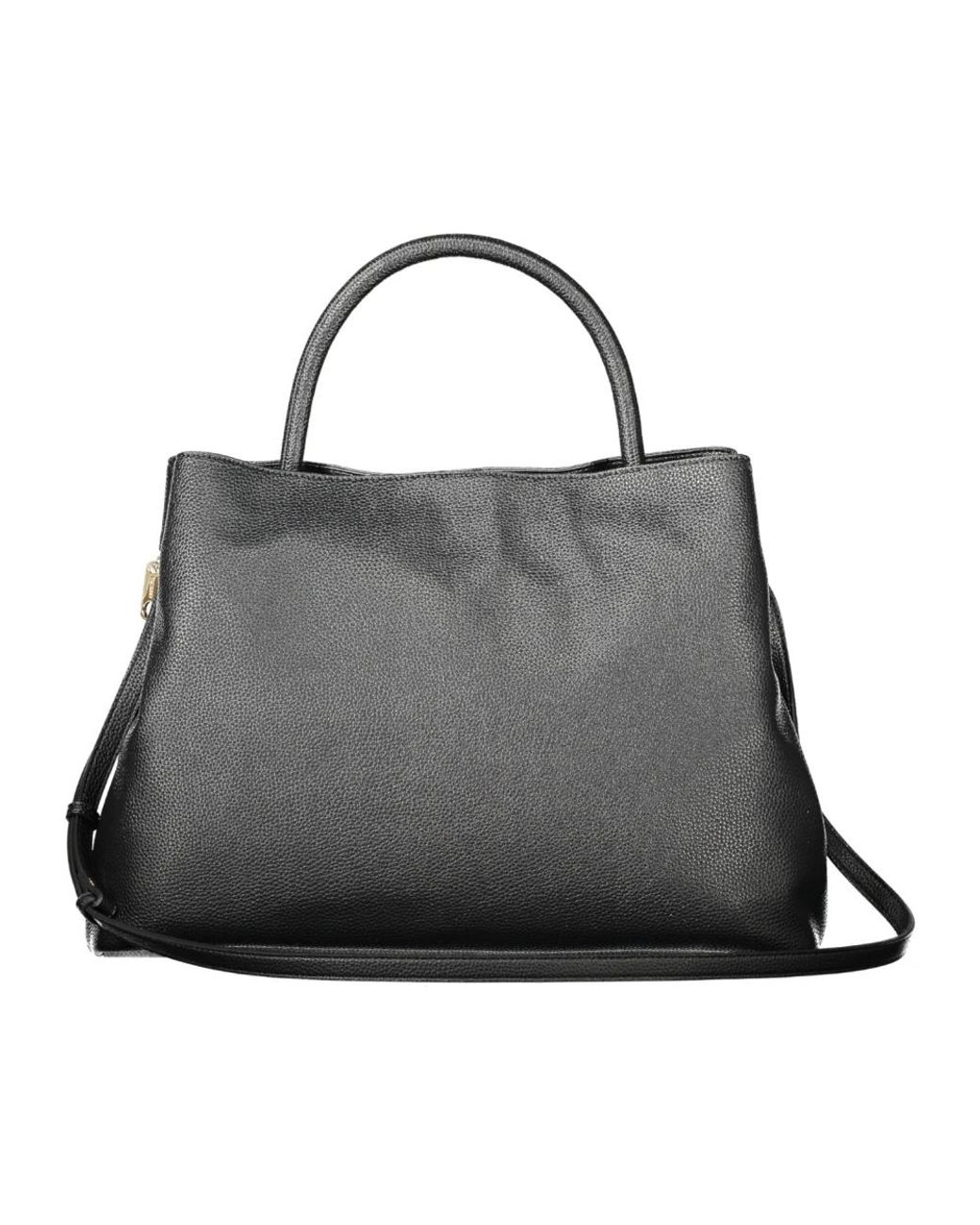 Twinset Tassen ,Zwart ,Leer Shopper Tas Met Zak En Ovale T-Sluiting in het Gray
