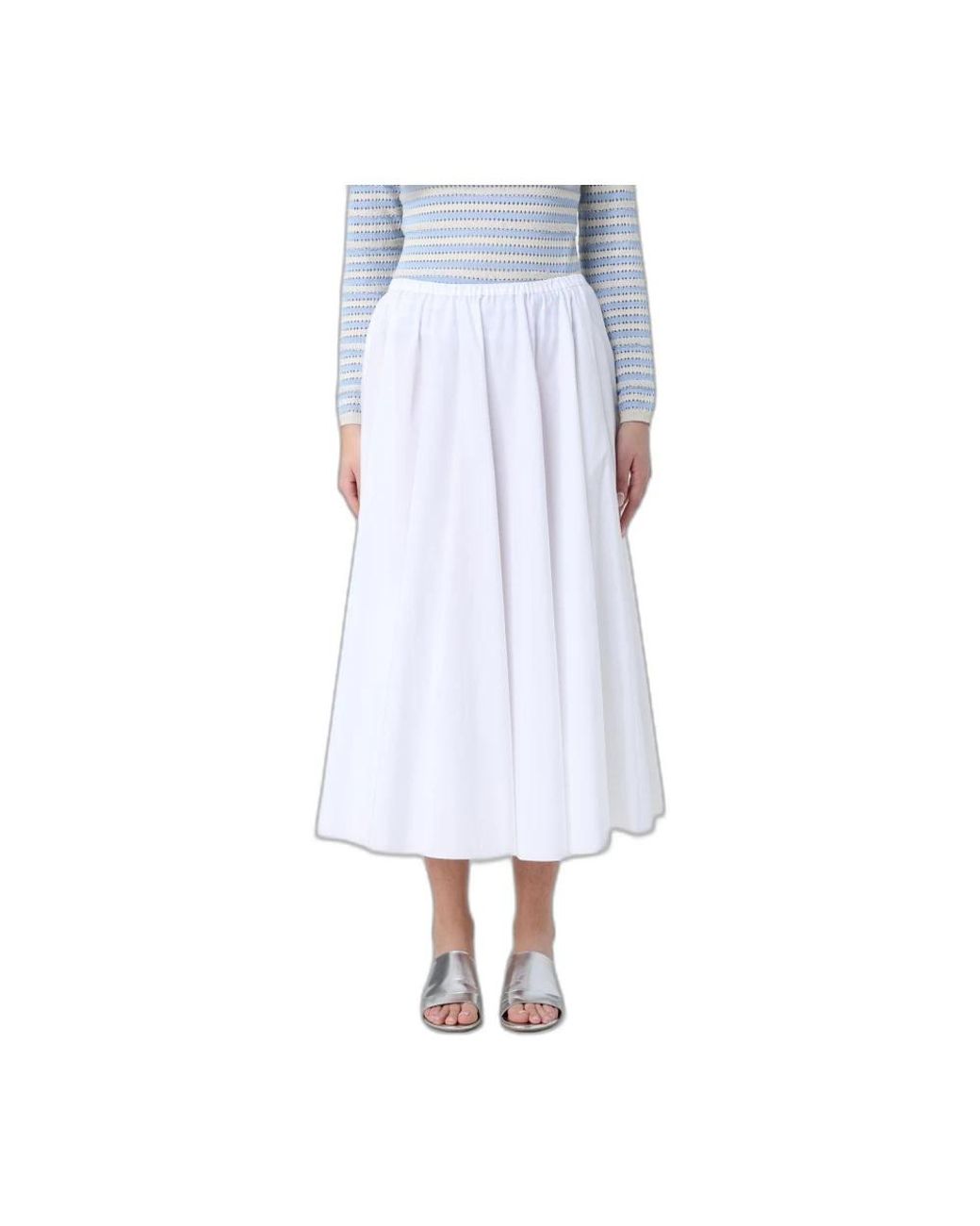 Fabiana Filippi Blue Midi Skirts