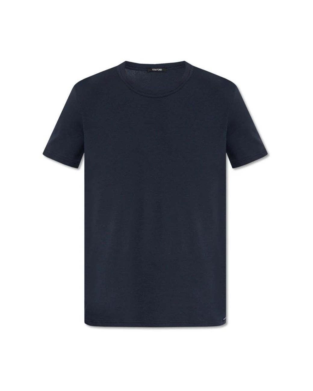 Tom Ford Tops ,Blauw ,Katoen T-Shirt Met Ronde Hals in het Blue voor heren