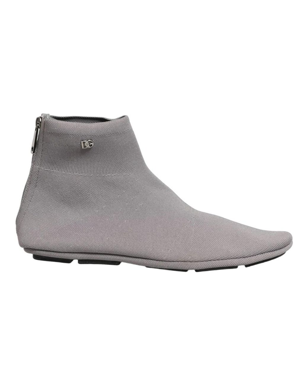 Dolce & Gabbana Gray Ankle Boots for men