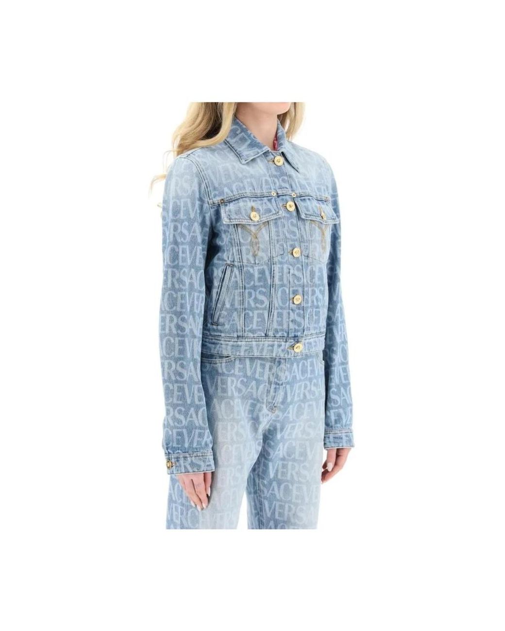 Denim Jackets Versace en coloris Blue
