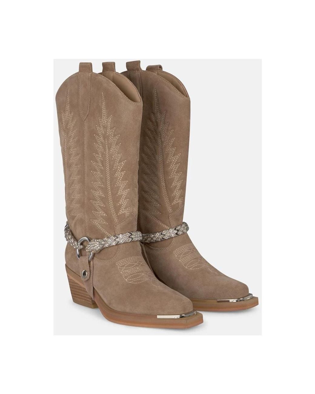 Alma En Pena. Brown Cowboy & Biker Boots