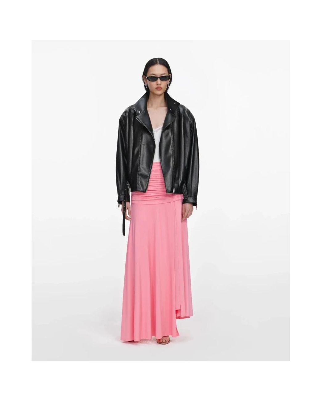 Self-Portrait Jassen ,Zwart ,Leer Faux Leather Biker Jacket in het Black