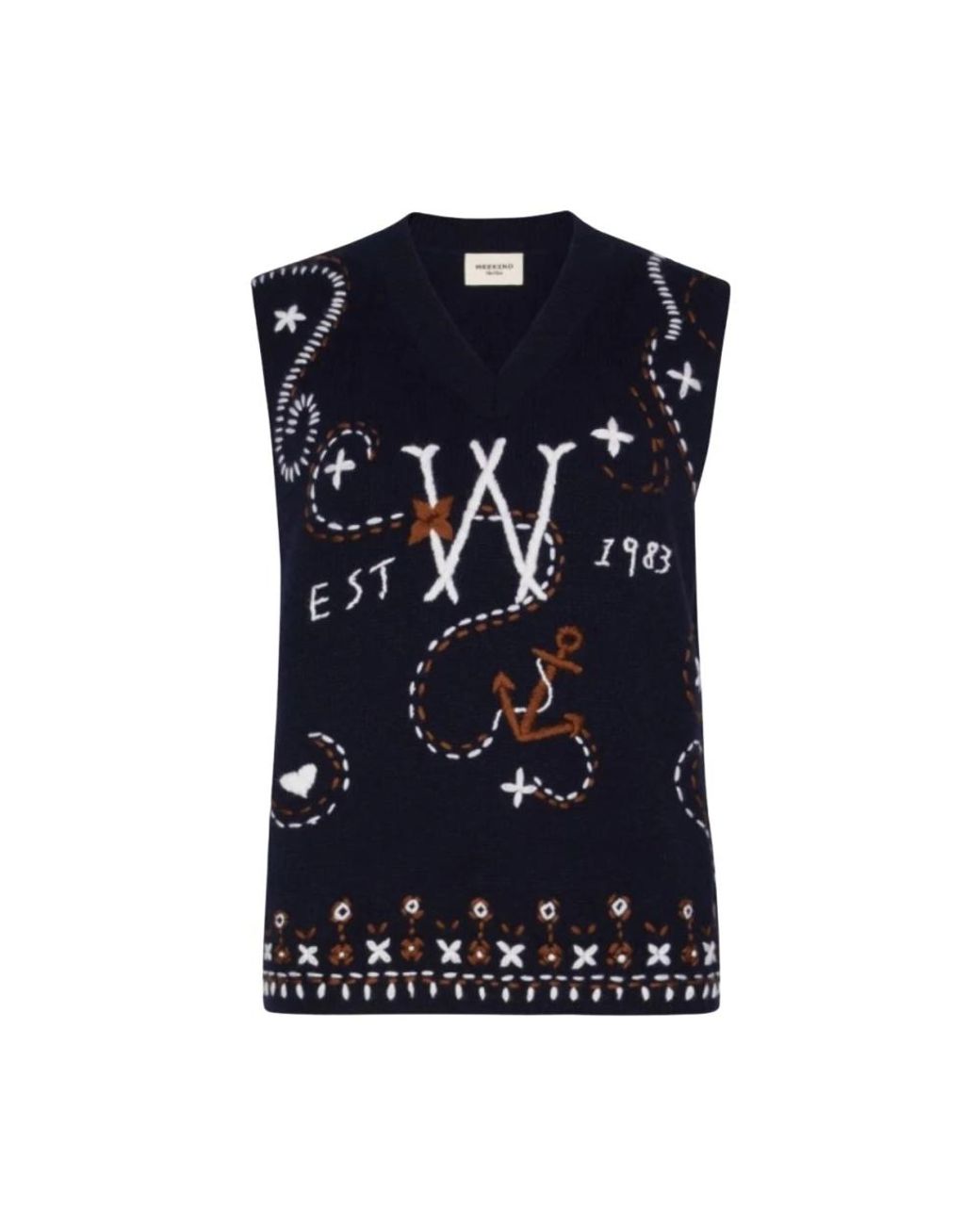 Weekend by Maxmara Blue V-Neck Knitwear