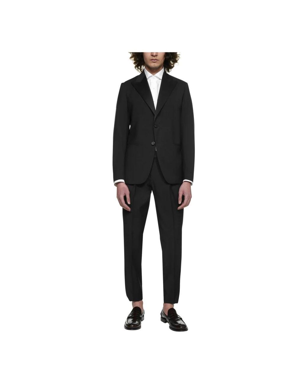 D4.0 Black Single Breasted Suits for men