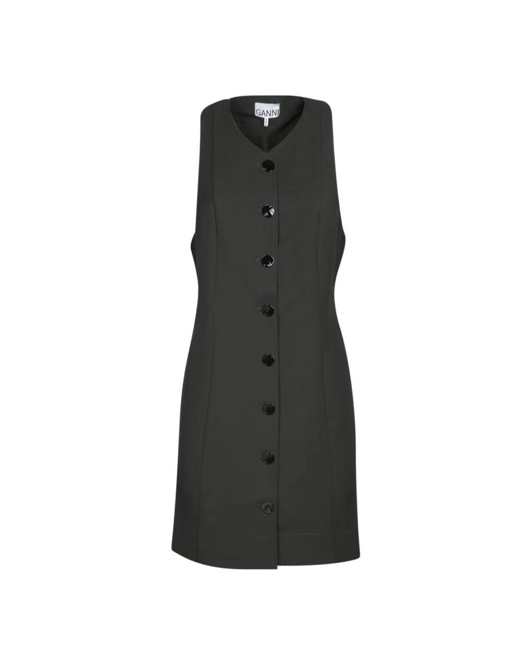 Ganni Black Short Dresses