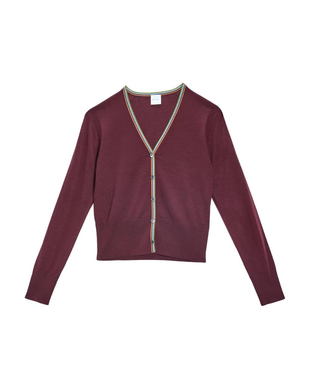 Paul Smith Truien & Vesten ,Rood ,Wol Cardigan Merinos Extrafine in het Purple