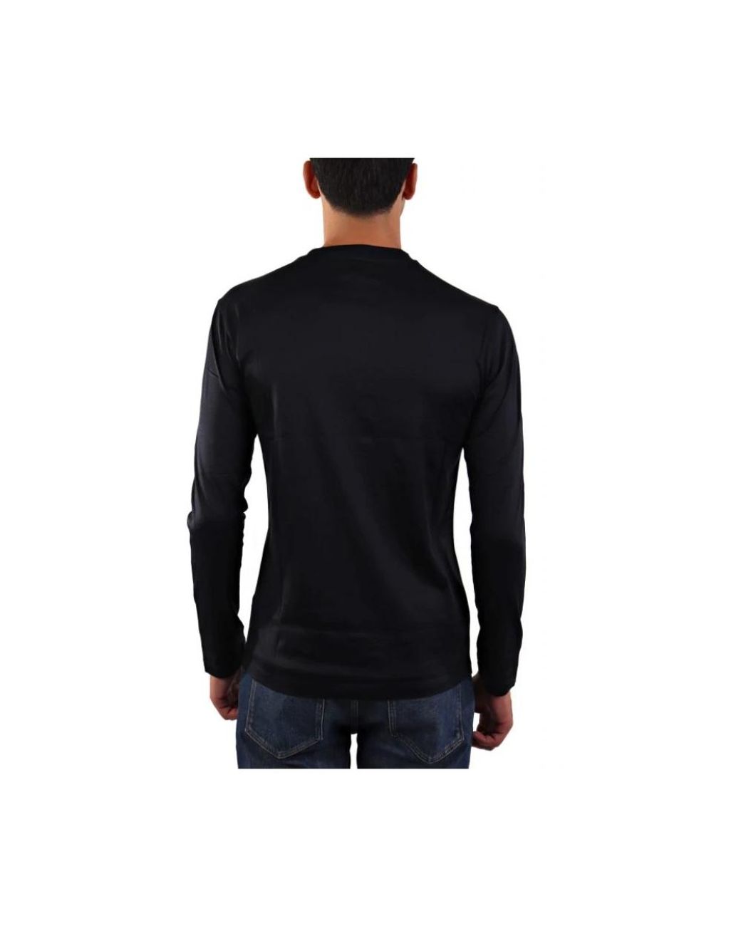 Emporio Armani Black Long Sleeve T-Shirts for men