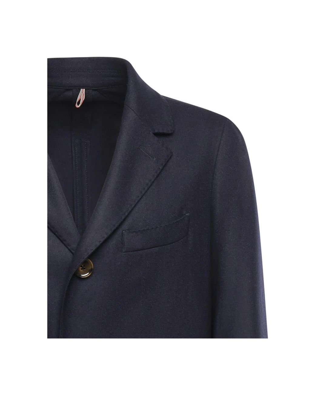 Santaniello Blue Single-Breasted Coats for men