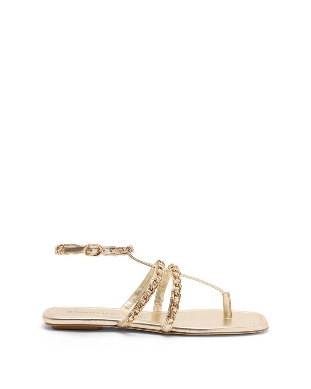 Stuart Weitzman Natural Flat Sandals