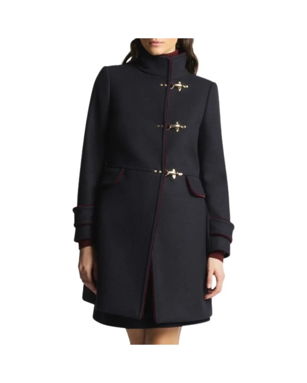 Fay Black Single-Breasted Coats