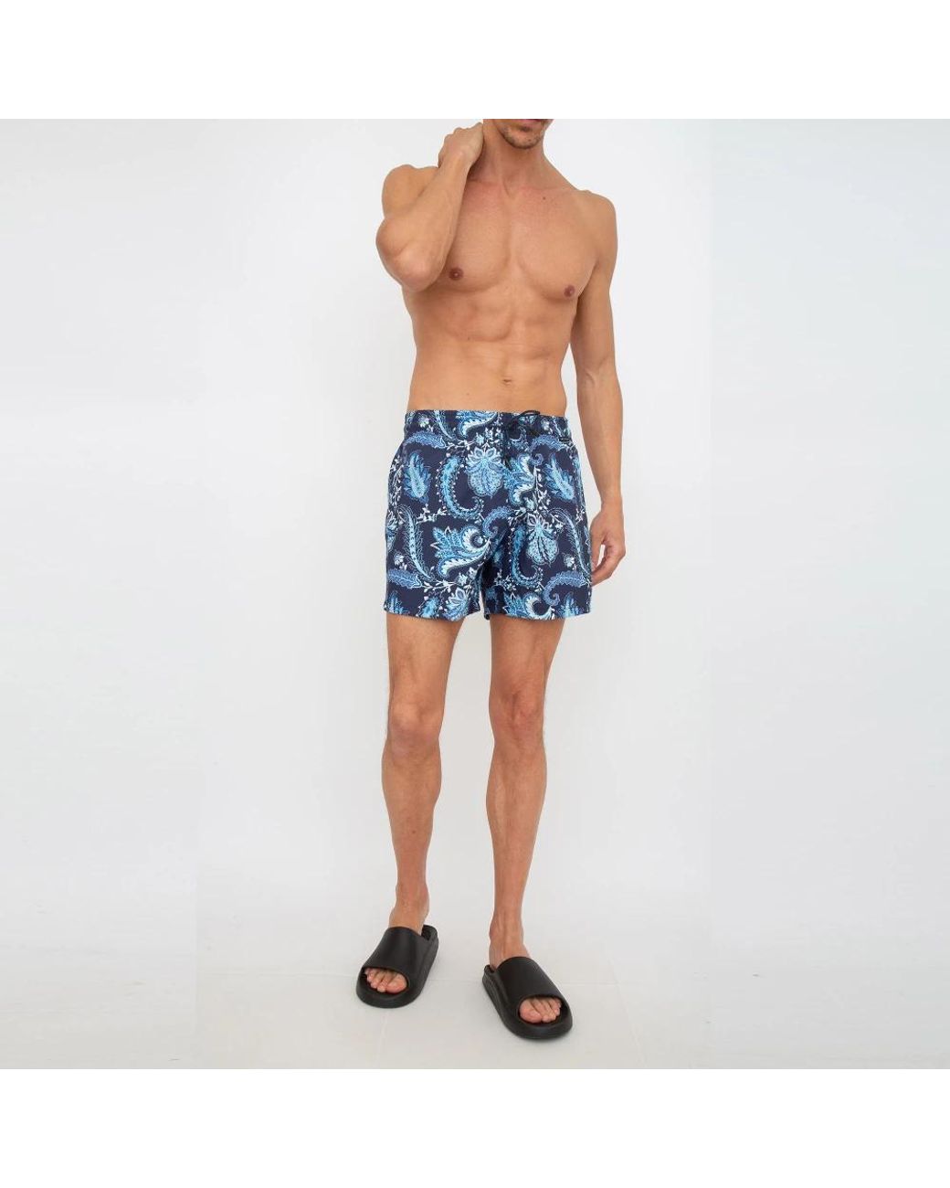 Etro Badmode ,Blauw ,Nylon Pantaloncino Mare C/Taschino Blu Zwemshorts in het Blue voor heren