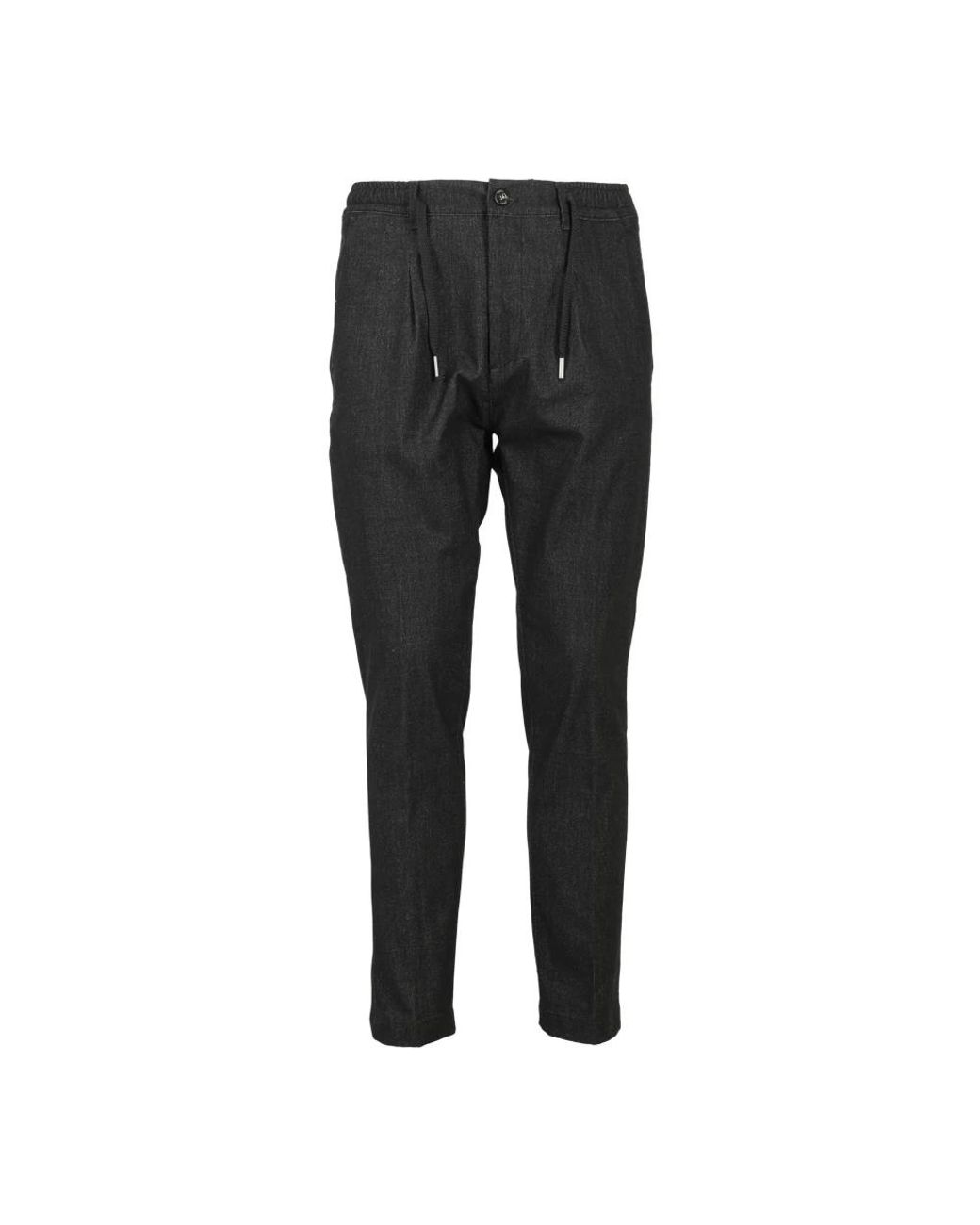 Cruna Black Slim-Fit Trousers for men