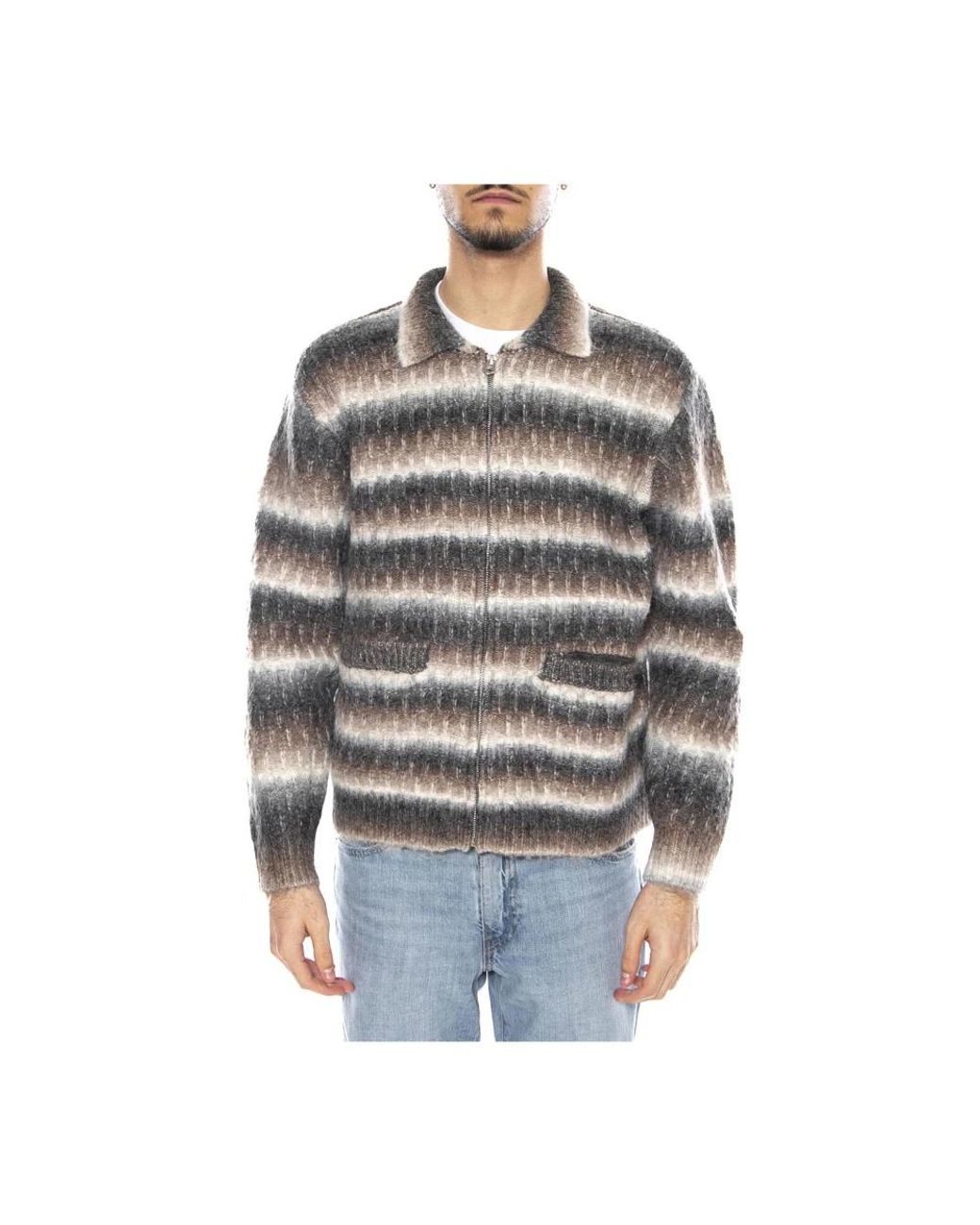 Obey Cardigans in het Gray voor heren