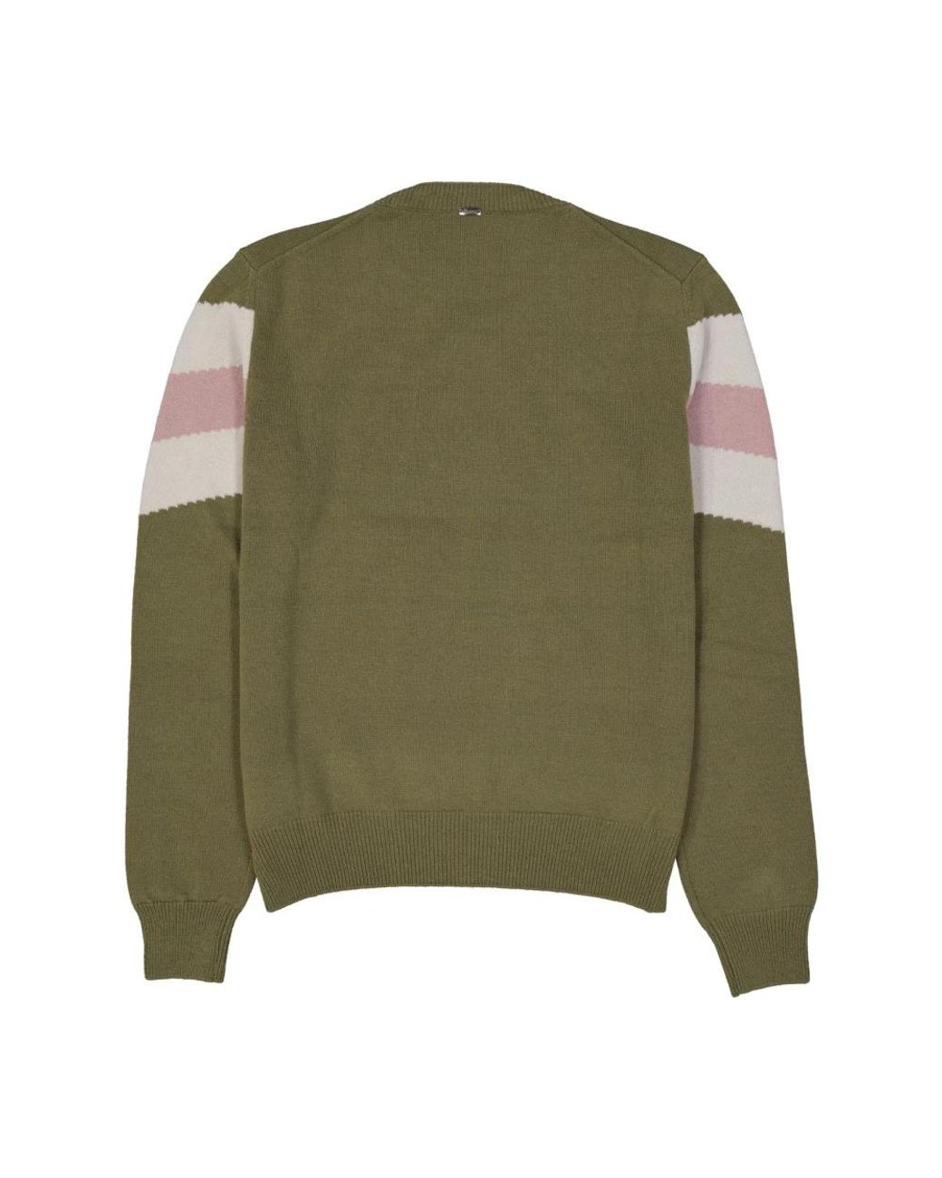 Herno Green Round-Neck Knitwear for men