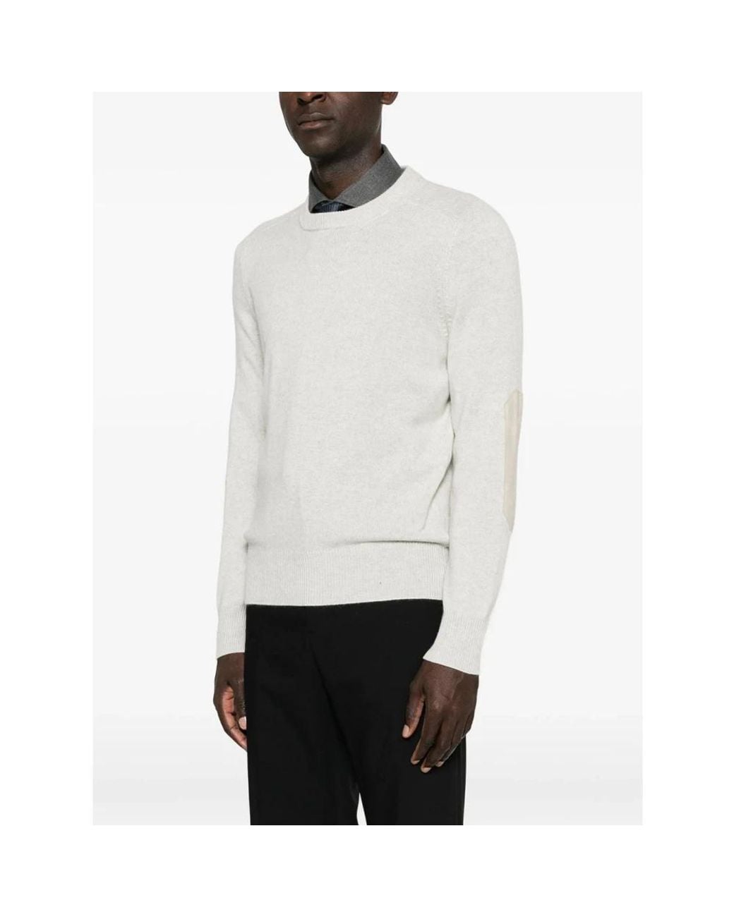 Brunello Cucinelli White Cashmere Knitwear for men