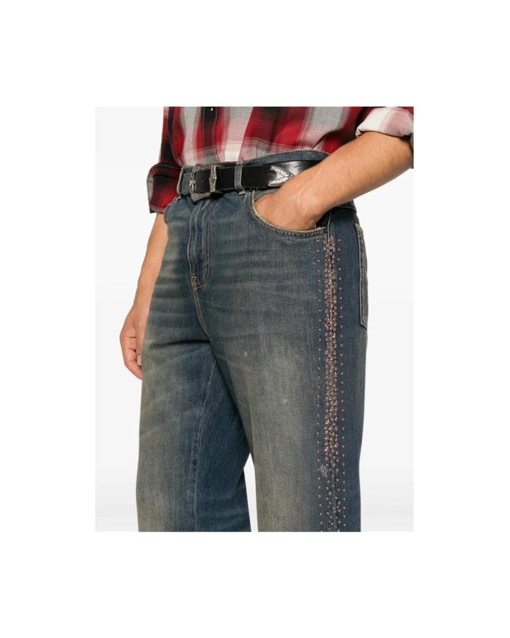 Amiri Gray Straight Fit Jeans for men