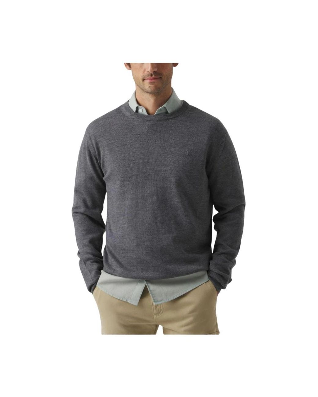 Scotta Gray Round-Neck Knitwear for men