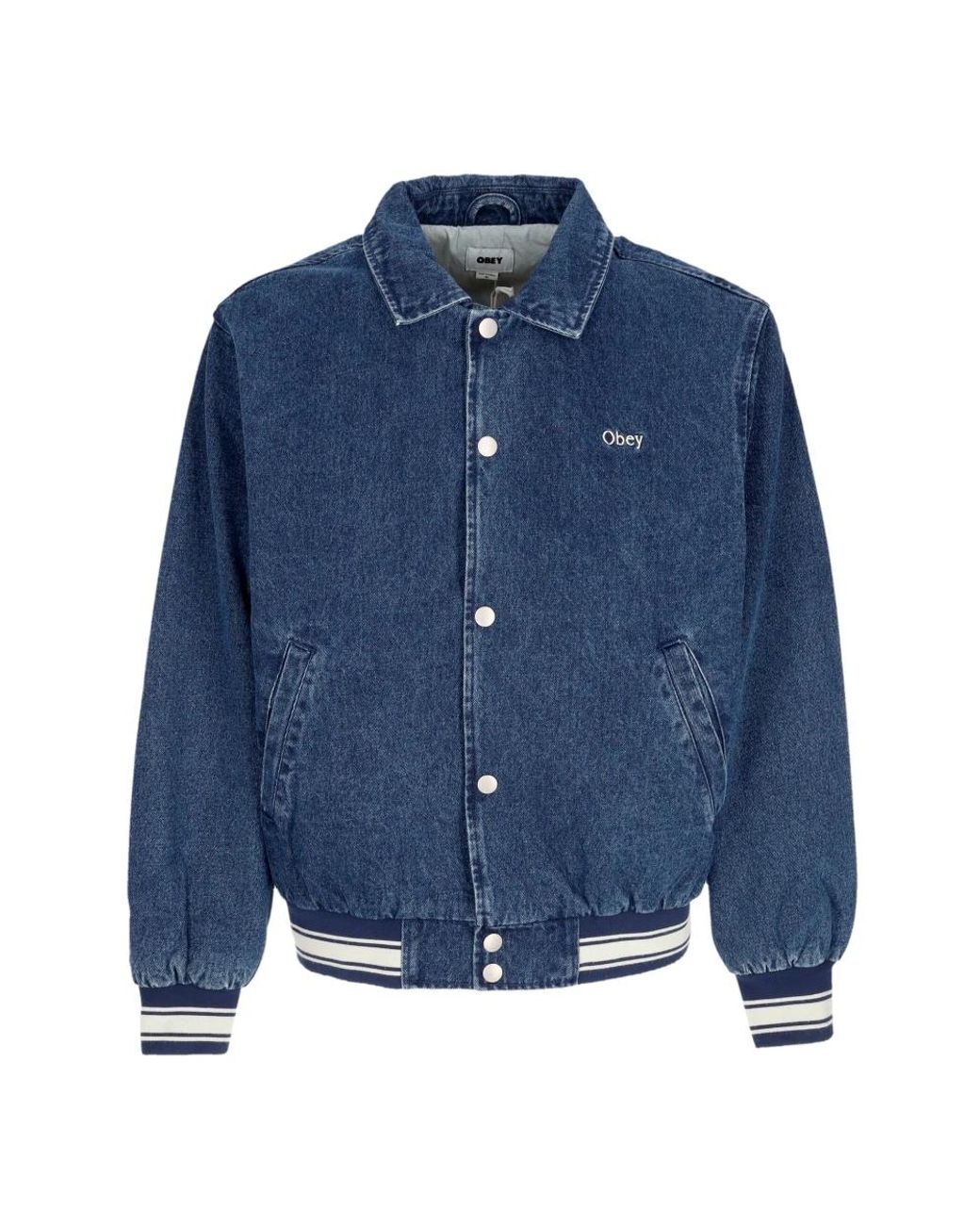 Obey Blue Denim Jackets for men