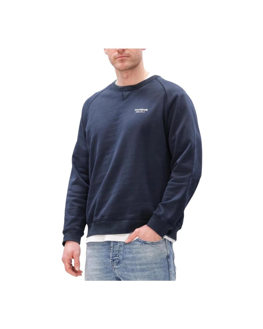 Anerkjendt Hoodies & Sweatvesten ,Blauw ,Katoen Aktin Japanese Sweat in het Blue voor heren