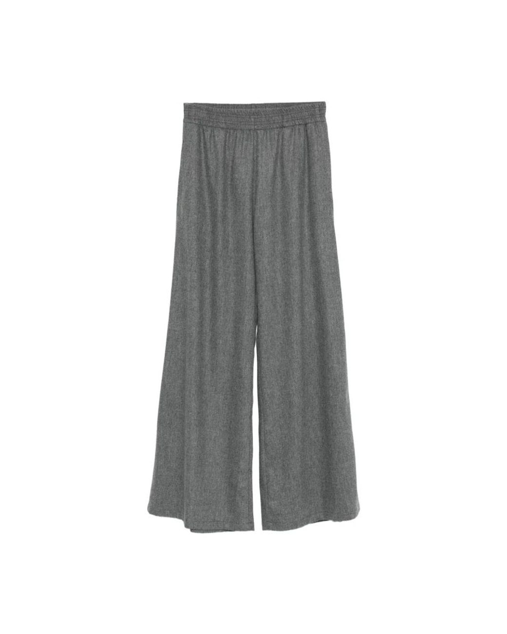 Fabiana Filippi Gray Wide Trousers