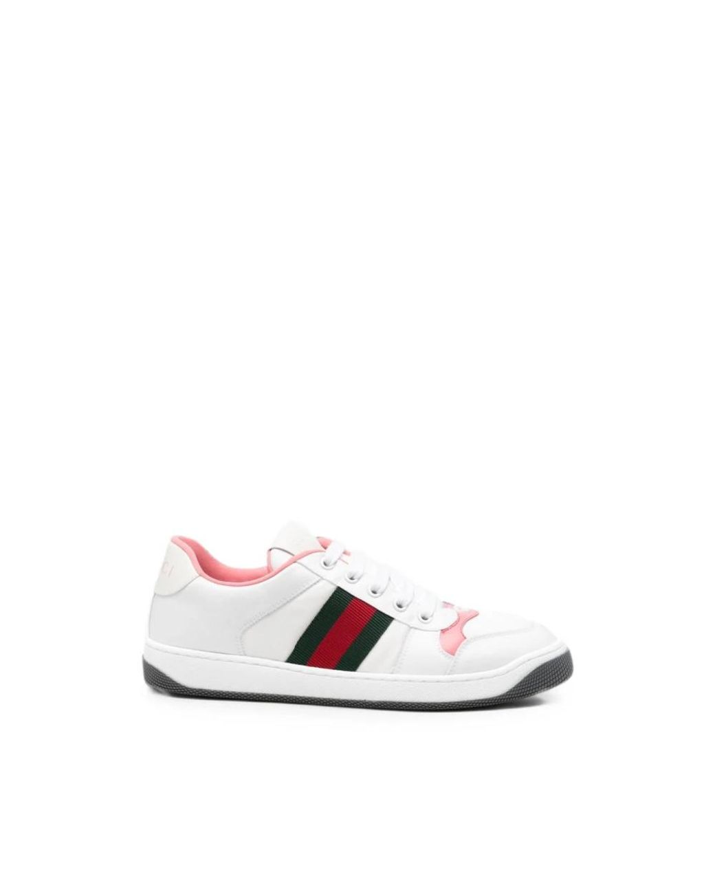 Gucci White Screener Sneakers