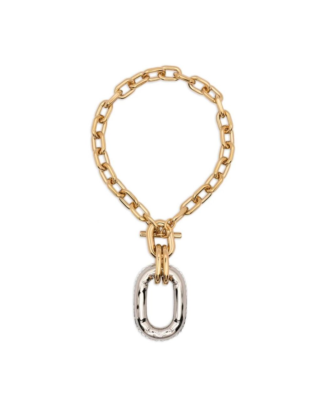 Rabanne Metallic Toggle Bar Necklace