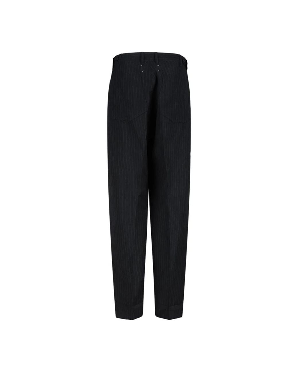 Maison Margiela Black Linen Wool Trousers for men