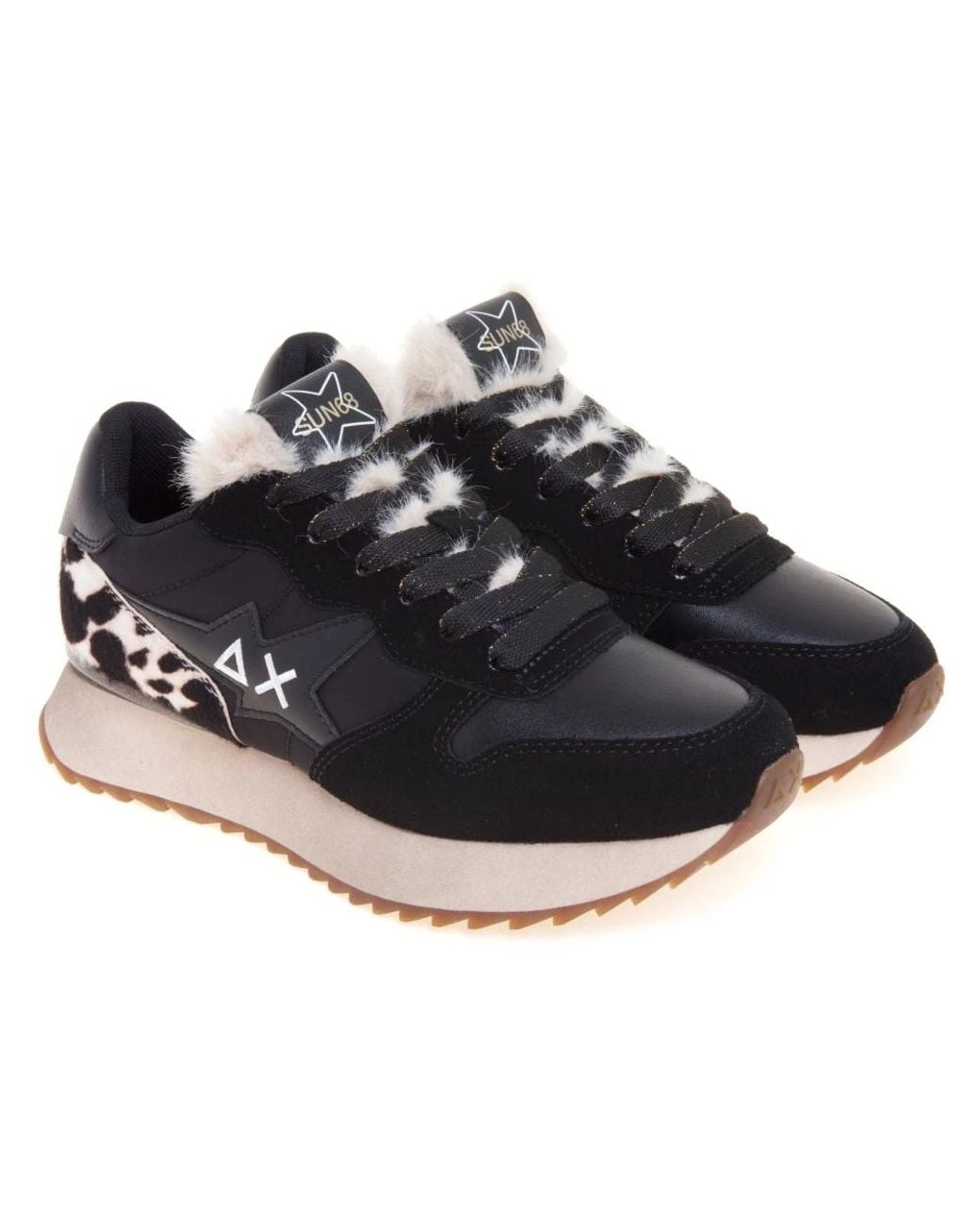 Sun 68 Black Sneakers