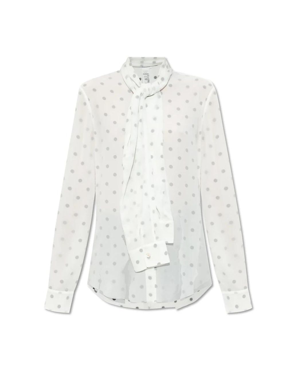Acne White Shirt With Polka Dot Pattern
