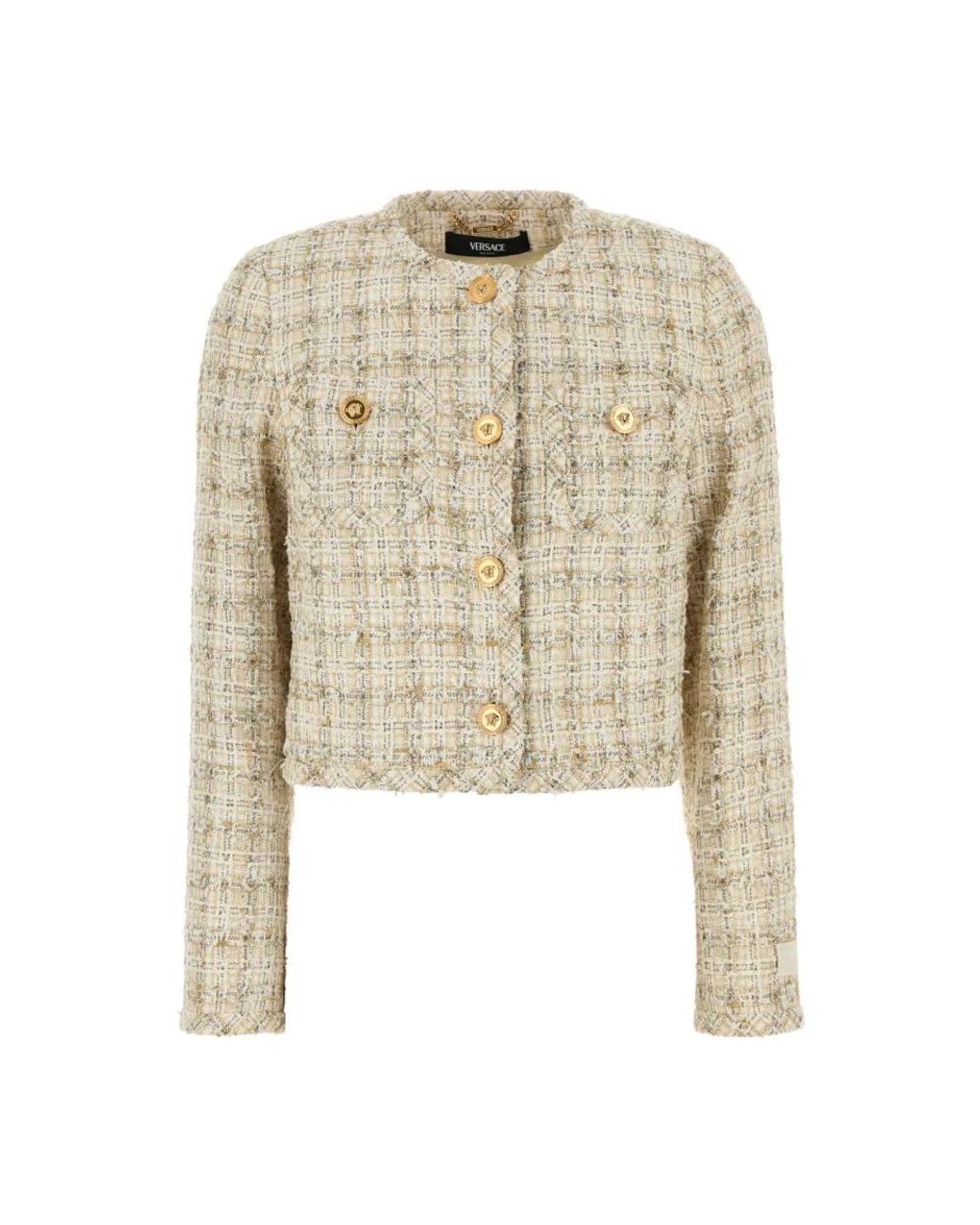 Tweed Jackets Versace en coloris Natural