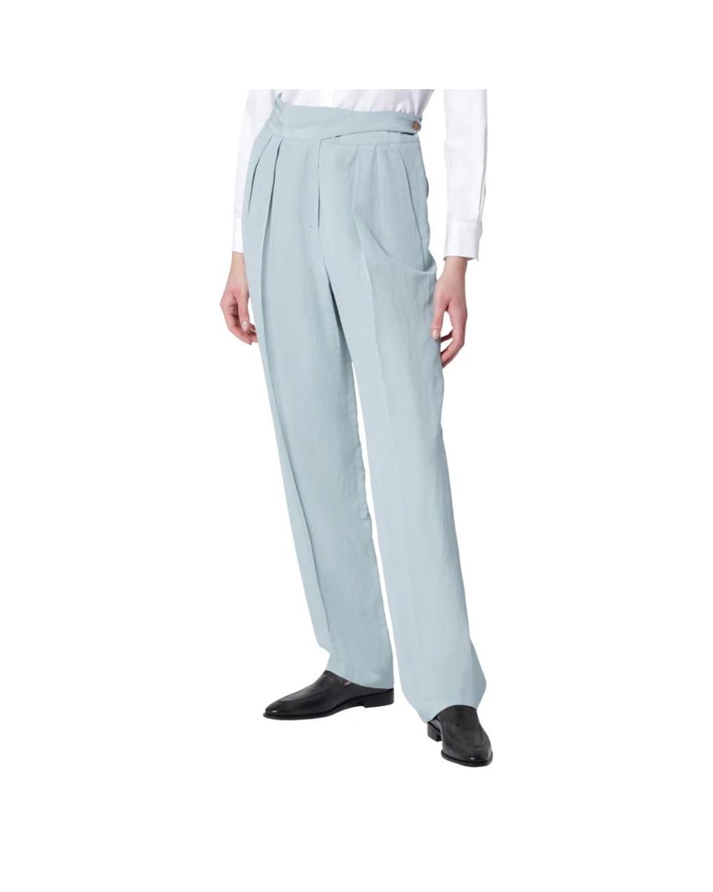 Blazé Milano Blue Straight Trousers