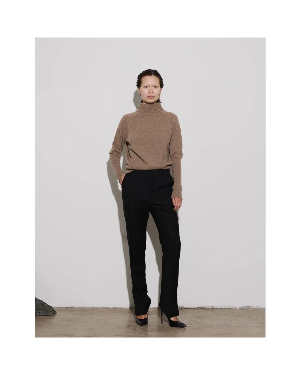 Turtlenecks Envelope de color Natural