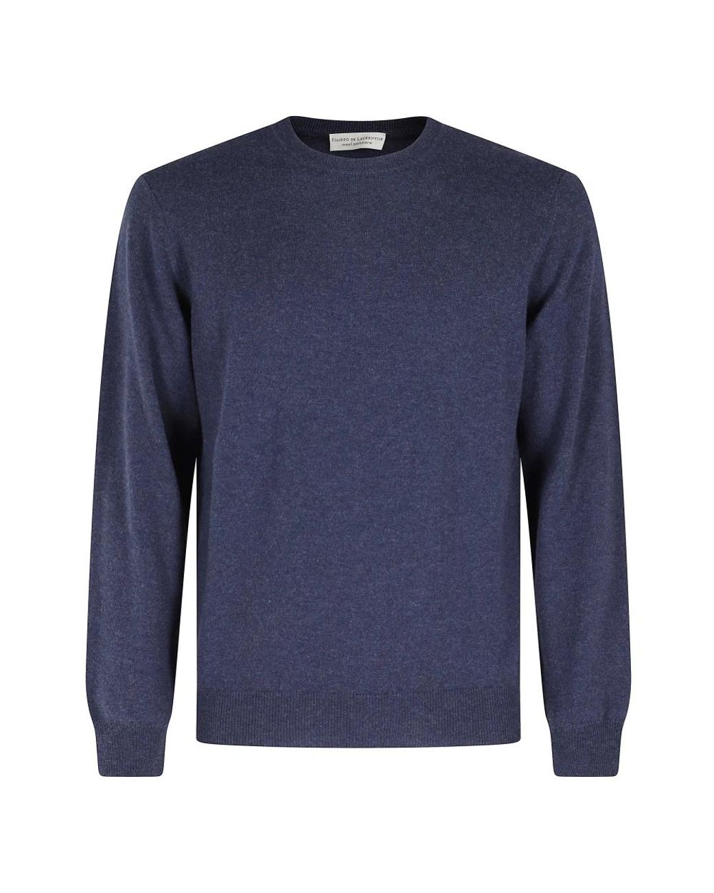 FILIPPO DE LAURENTIIS Blue Round-Neck Knitwear for men