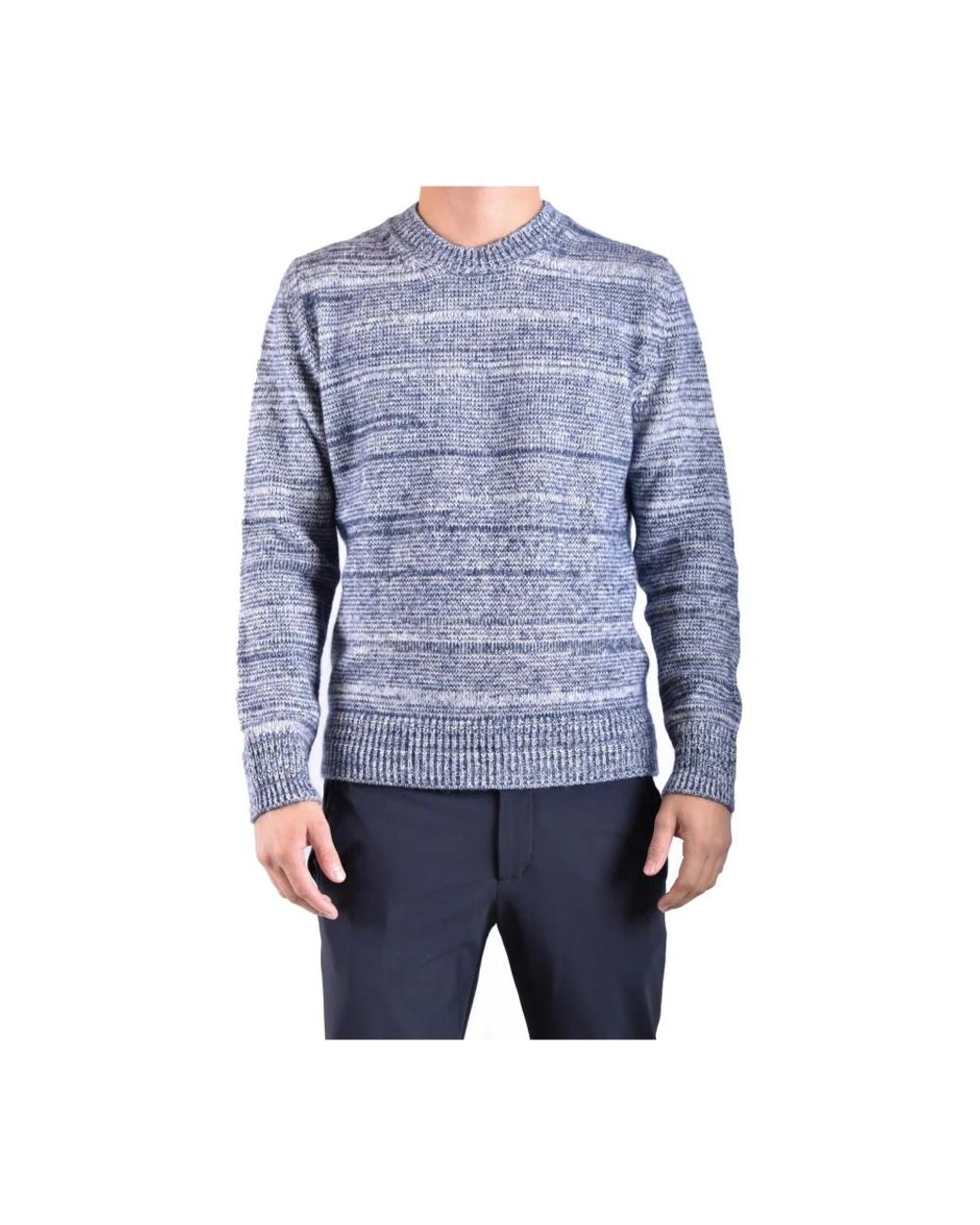 Dondup Blue Round-Neck Knitwear for men