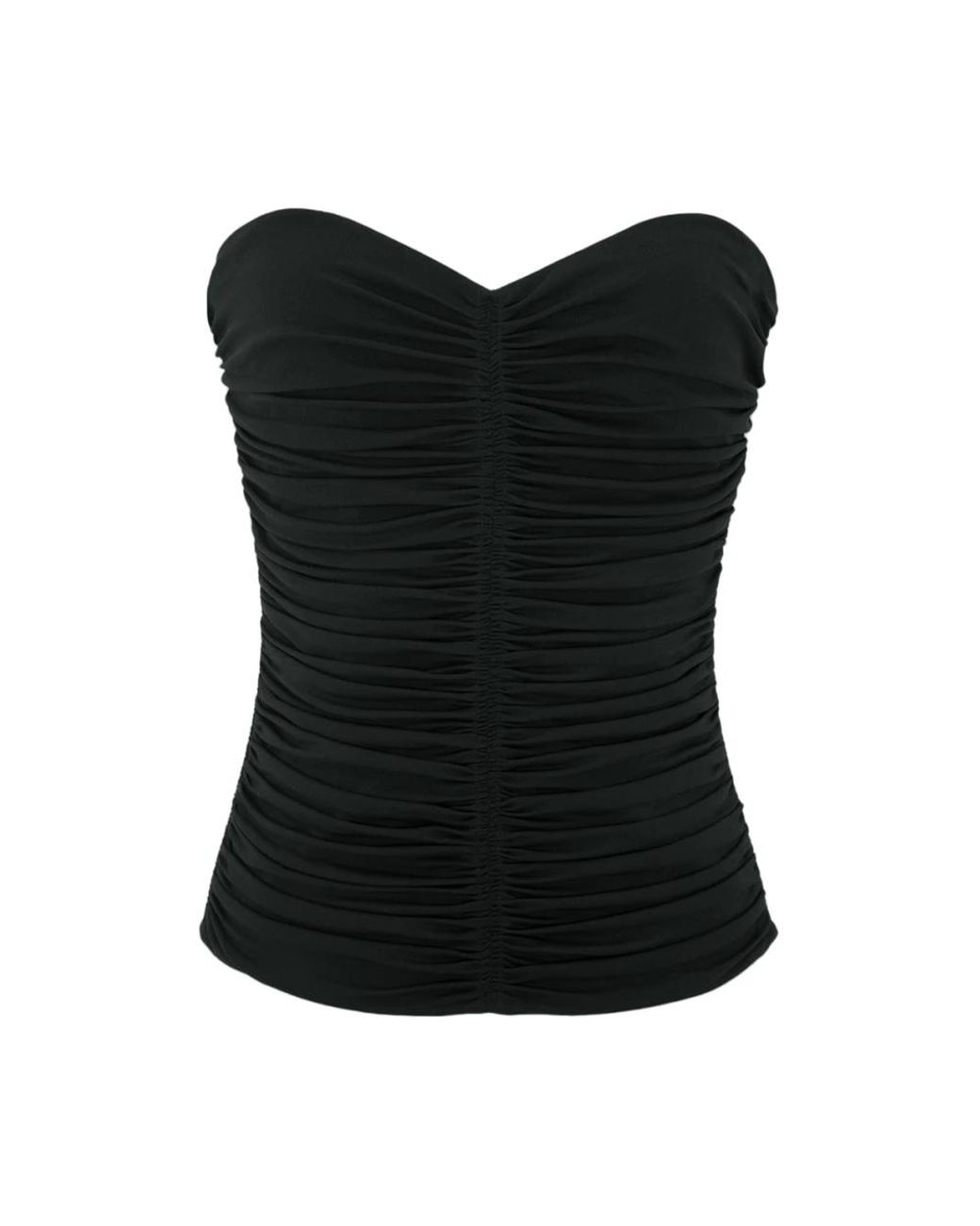 Saint Laurent Viscose Top in het Black