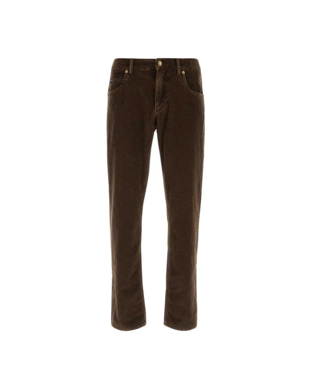 Dolce & Gabbana Brown Straight Trousers for men