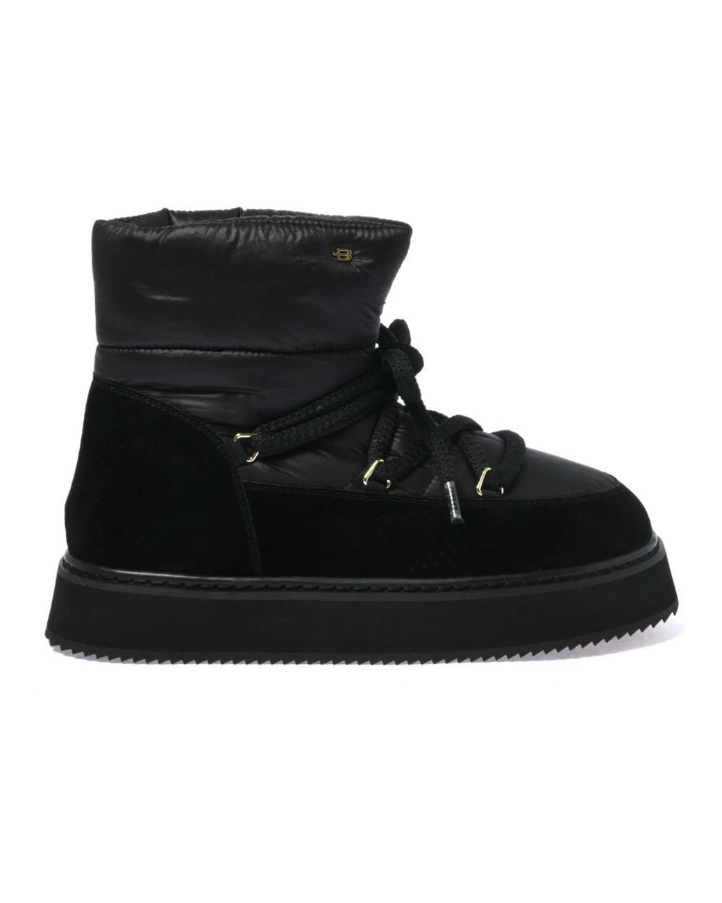 Baldinini Black Nylon-Stiefelette
