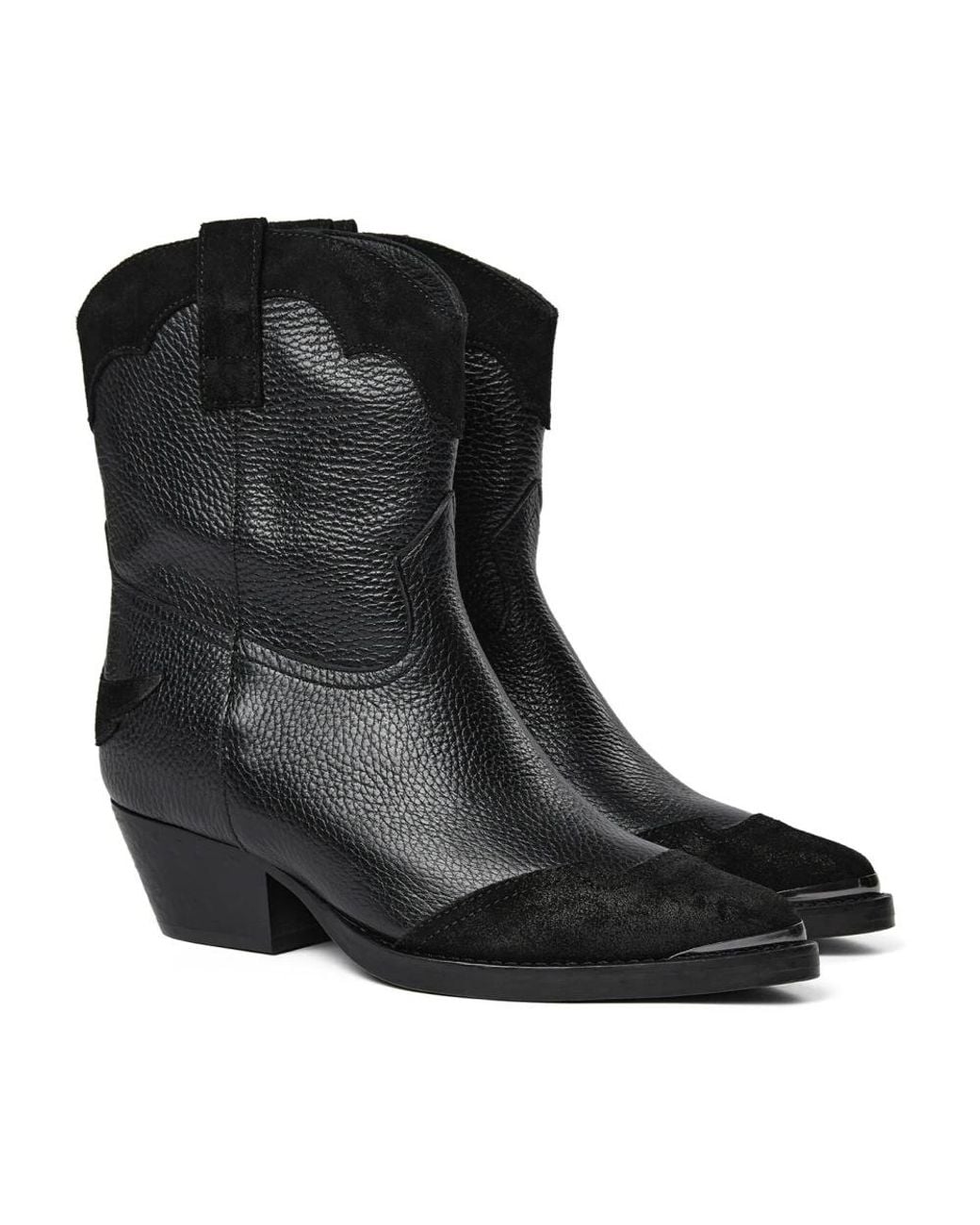 Mos Mosh Black Cowboy & Biker Boots