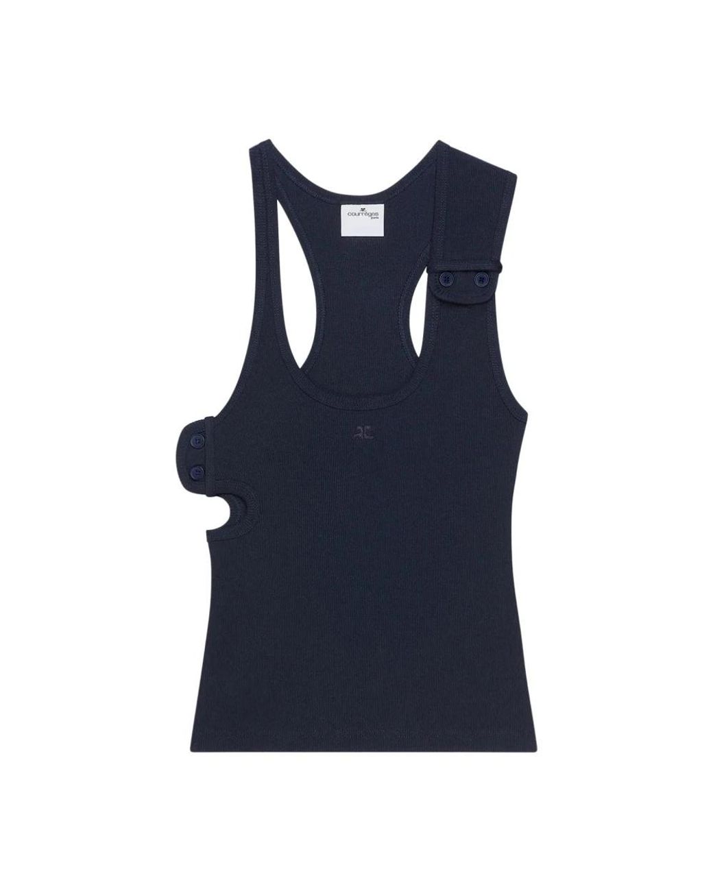 Courreges Blue Sleeveless Tops