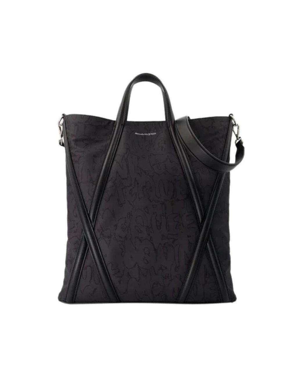 McQueen Black Shoulder Bags