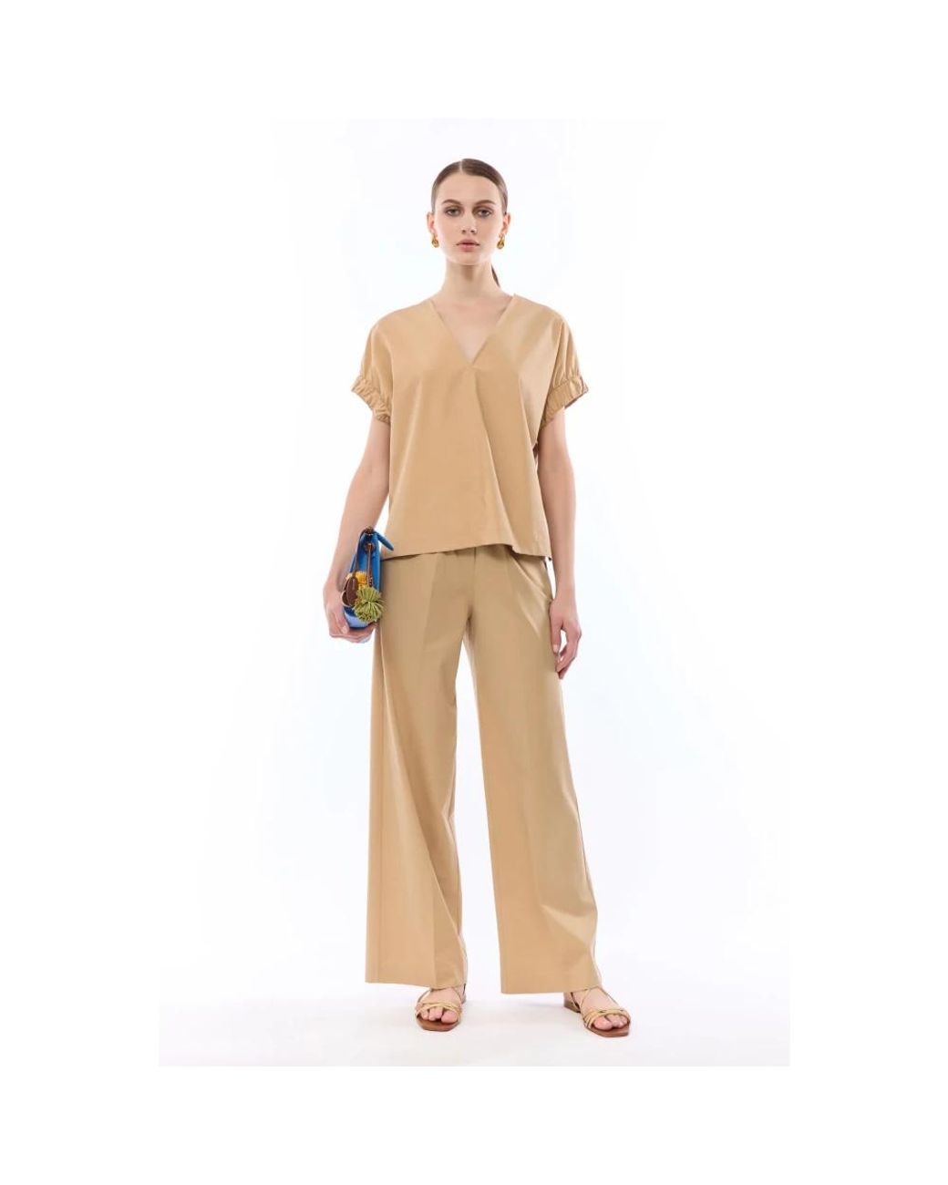 Nenette Natural Wide Trousers